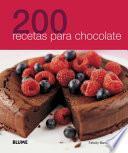 Libro 200 recetas para chocolate