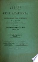 Libro Anales de la Academia de ciencias medicas, físicas y naturales de la Habana