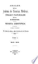 Libro Anales de la Academia de Ciencias Médicas, Físicas y Naturales de la Habana