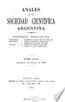 Libro Anales de la Sociedad Científica Argentina