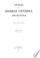 Libro Anales de la Sociedad Científica Argentina