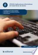 Libro Aplicaciones informáticas de tratamiento de textos. ADGD0308