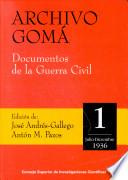 Libro Archivo Gomá: Julio-diciembre de 1936