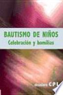 Libro Bautismo de niños. Celebración y homilías