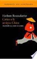 Libro Cartas a la antigua China