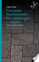 Libro Conceptos fundamentales de antropología y religión