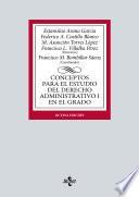 Libro Conceptos para el estudio del Derecho administrativo I en el grado