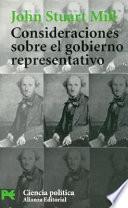 Libro Consideraciones sobre el gobierno representativo