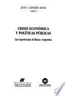Libro Crisis económica y políticas públicas