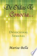 Libro de Oidas Te Conocia...