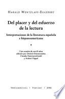 Libro Del placer y del esfuerzo de la lectura