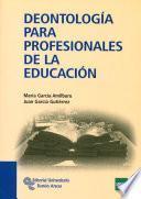 Libro Deontología para profesionales de la Educación