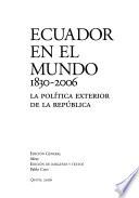 Libro Ecuador en el mundo, 1830-2006