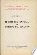 Libro El Derecho Natural en Giorgio