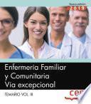 Libro Enfermería Familiar y Comunitaria. Vía excepcional. Temario Vol.III