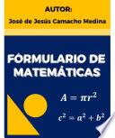 Libro FORMULARIO DE MATEMÁTICAS PARA BACHILLERATO Y UNIVERSIDAD