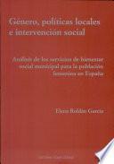 Libro Género, políticas locales e intervención social