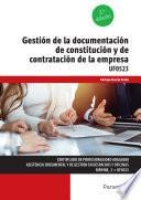 Libro Gestión de la documentación de constitución y de contratación de la empresa