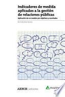 Libro Indicadores de medida aplicados a la gestión de relaciones públicas