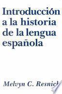 Libro Introducción a la historia de la lengua española