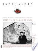 Libro Josep Pla: el viaje no se acaba (Ínsula n° 845, mayo de 2017)