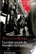 Libro La crisis social de nuestro tiempo