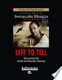 Libro Left to Tell (EasyRead Large Bold Edition)