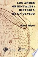 Libro Los Andes Orientales: historia de un olvido