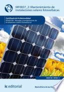 Libro Mantenimiento de instalaciones solares fotovoltaicas. ENAE0108
