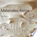 Libro Materiales, forma y arquitectura