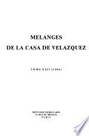 Libro Mélanges de la Casa de Velázquez