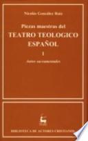 Libro Piezas maestras del teatro teológico español