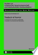 Libro Traducir el Horror