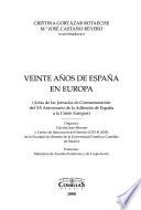 Libro Veinte años de España en Europa